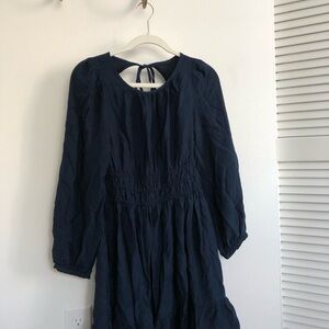 Madewell NWT Navy Blue Tie Back Dress